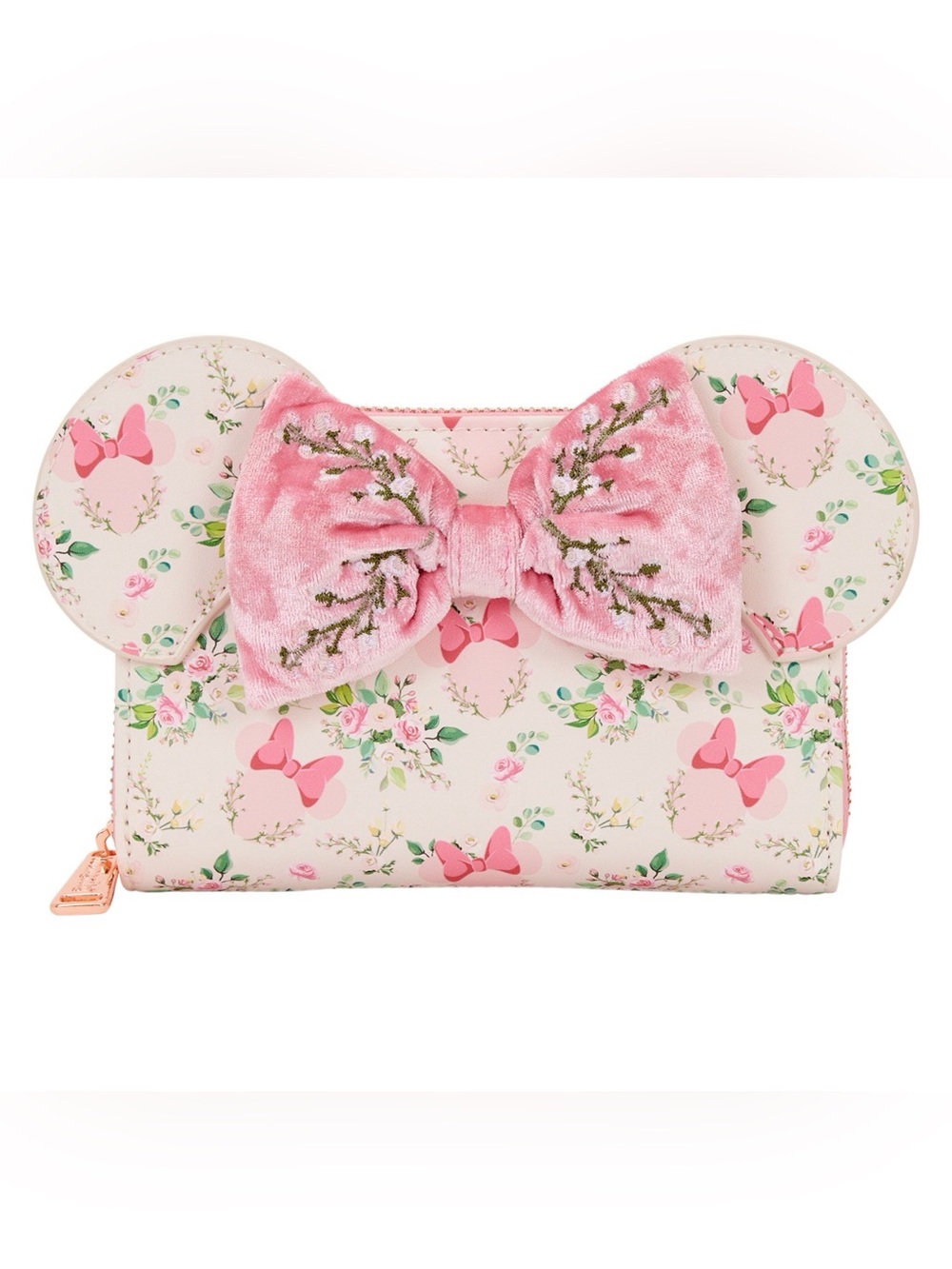 Loungefly Minnie Mouse Floral All-Over Print Zip Around Wallet